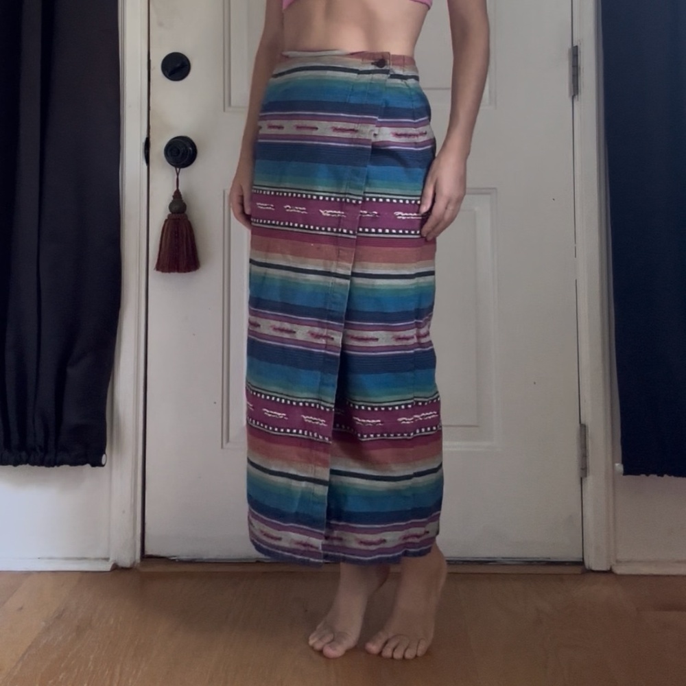 Vintage Southwestern Style Wrap Skirt - Picture 8 of 11